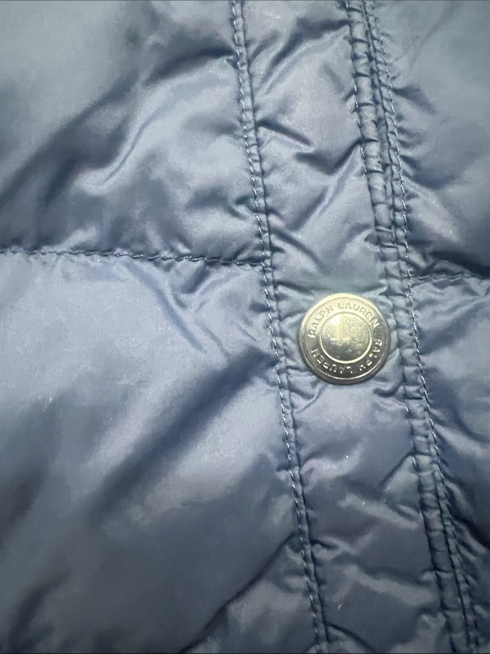 Ralph Lauren Navy Quilted Puffer Jacket with Red Logo - Picture 4 of 6